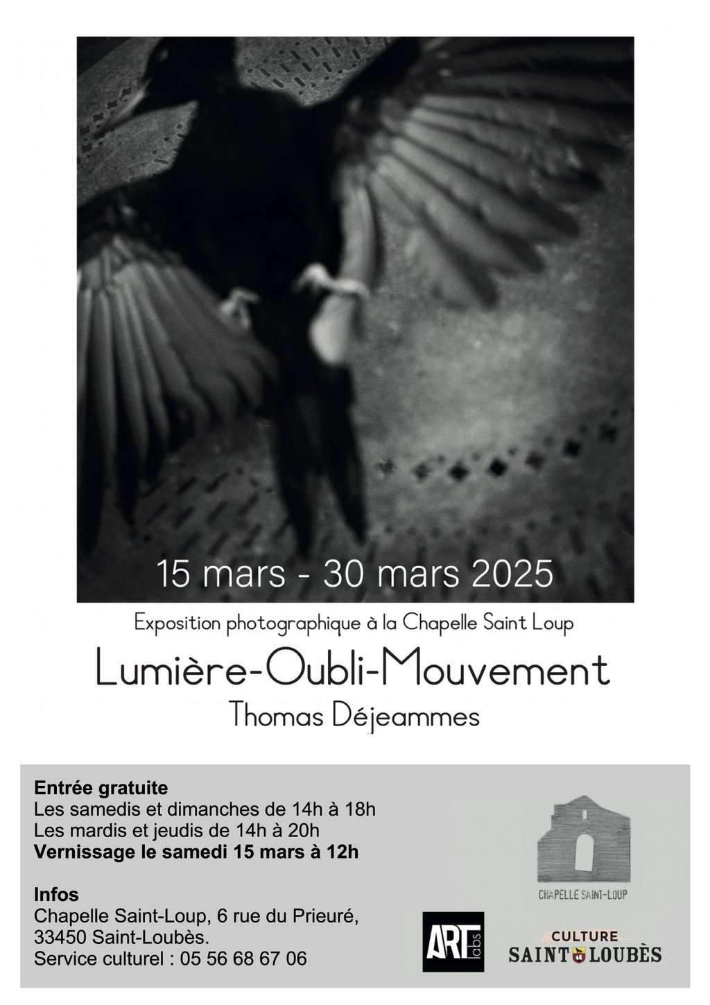 Lumière - Oubli - Mouvement : Exposition "Chapelle Saint-Loup"