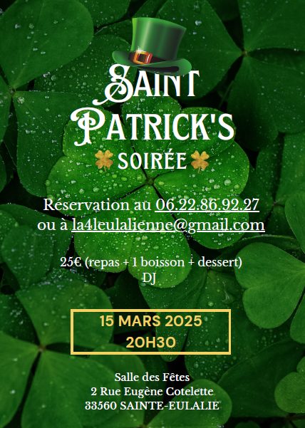 soirée Saint-Patrick à Yvrac